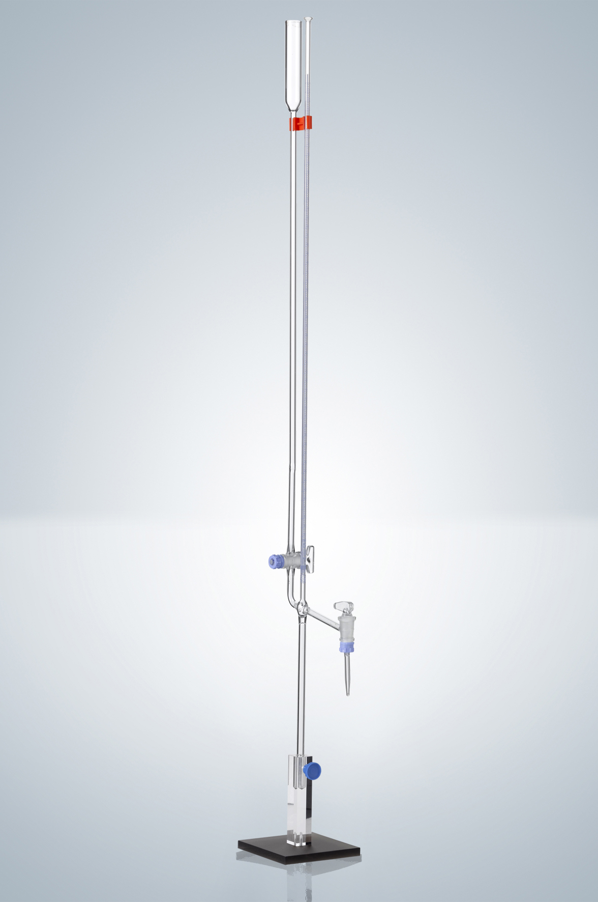 微量滴定管(玻璃控制阀，底座侧滴定管）